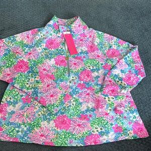 Lilly Pulitzer Colorful Floral Zip-Up